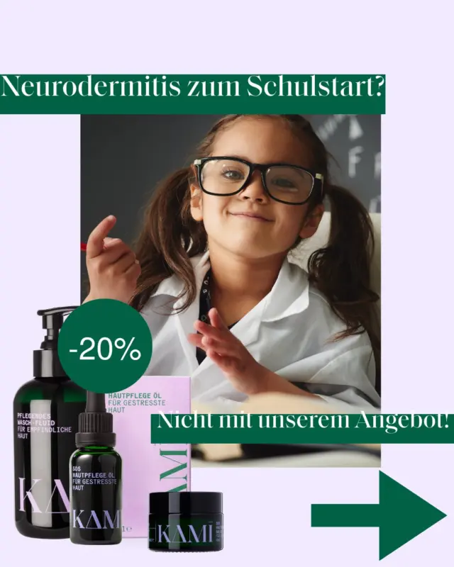 👉 „Neurodermitis zum Schulstart? Nicht mit uns!
Der Stress zum Schulstart kann zum ersten Schub im Herbst führen. Mit unserem Angebot beugst Du vor: Unser Back to School Set stärkt empfindliche Haut und beruhigt Irritationen.
⭐Unser Star-Produkt, das SOS Hautpflegeöl
💕Unser Hautschmeichler, der SOS Hautpflegebalsam
💦Wichtig für eine stabile Hautbarriere: das rückfettende Wasch-Fluid

👛20% Rabatt – jetzt nur 120€ statt 156€.
Damit dein Kind entspannt ins neue Schuljahr starten kann!“

#schulstart #backtoschool #kamihilft #neurodermitis #starkekinderstarkfürsleben